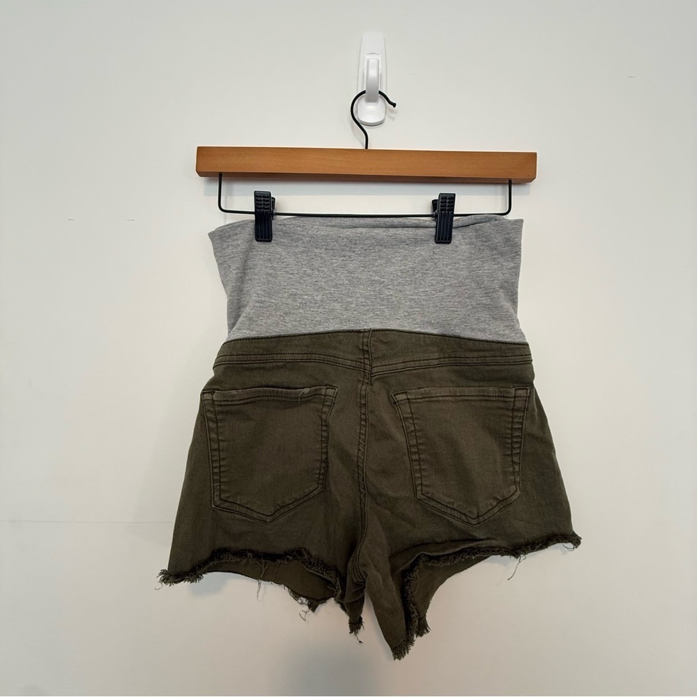 Thyme maternity Gray and Olive Women's Shorts XS - Picture 2 of 3
